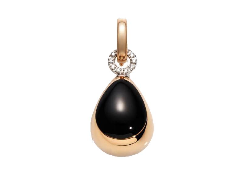CHANTECLER PENDANT ROSE GOLD AND ONYX CAPRIFUL 36002